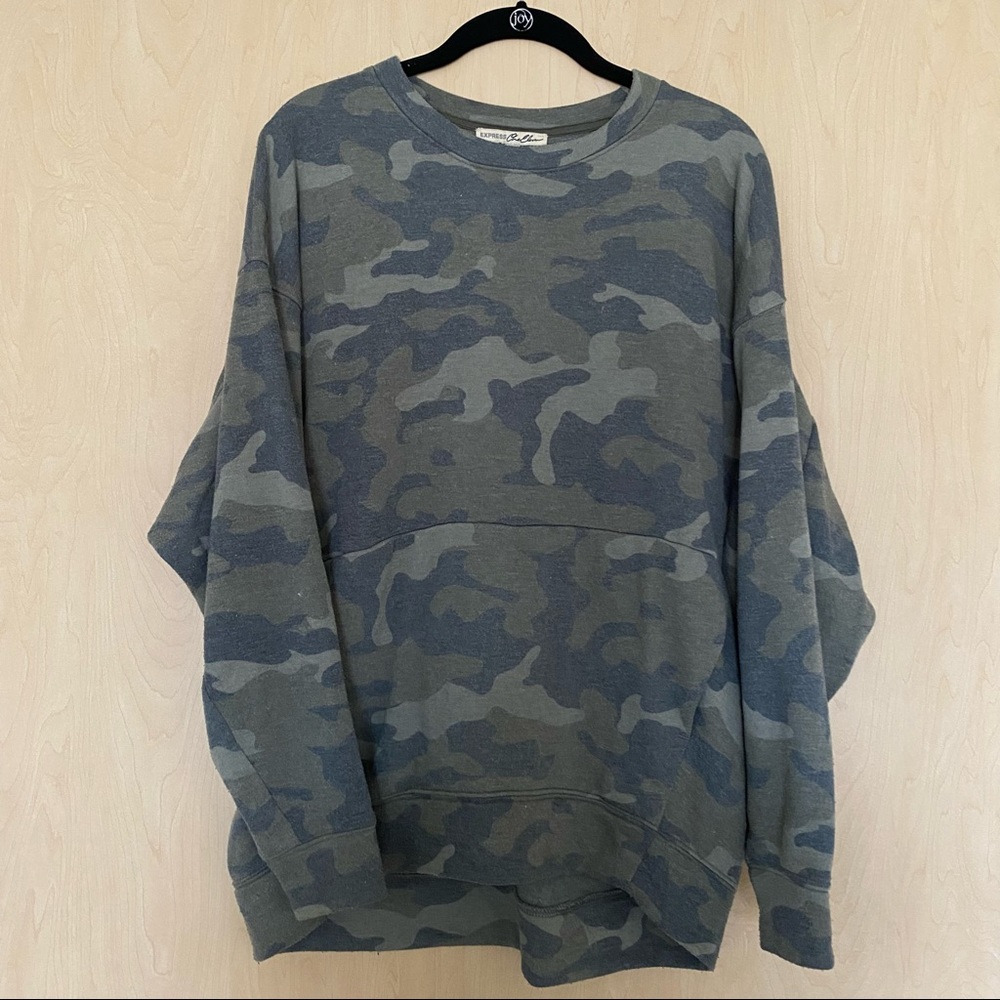 Express Oversized Camo Sweatshirt